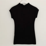 Sleeveless Half-High Territorial Sea Snail Vest Women Tightness High Elastic Body Thin Body Breathable Small High Collar Korean Version