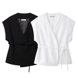 Summer New Blended Double Tard Vest 8056586 Folding Trousers 2365586
