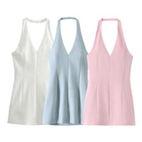 Spring New V-Neck Neck-Mounted Dress 2744777