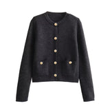 2025 Spring Button Knitted Cardigan Coat Small Scented Women's Sweater 6427034