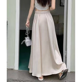 300 Pounds Of Large-Size Acetic Acid-Sonic Vertinate Thuffing Dress Women's Summer Dress Korean Version Of The Tight Waist Cover Across The Thin Umbrella Skirt A Word Half Skirt
