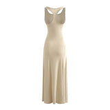 French Hottie Body Type Vest Button Dress Woman Summer Slim Body Elasticity Thin Waist Swing