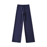 Hooded Yoga Zipper Coat Women 2026 Spring And Autumn New Solid Dress + Rope Straight Trousers Set