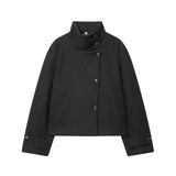 BSK&TRAF Women's 2026 Summer New Fashion Retro Short Stand Jacket 6318293