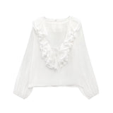 Autumn New Cascade Decoration Loose-Fitting Shirt 8544207