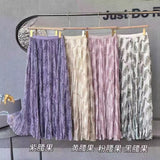 2026 Summer New Pesli Pattern Shun Yin Chiffon Tower Skirt Mid-Scrow Skirt