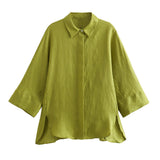 Spring 2025 New Casual Thin Loose Shirt Tight Straight Trousers Set 2157045