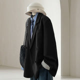 Large-Size Gray Casual Loose Thin Suit Woman Spring New High-End Design Sense Retro Suit Jacket
