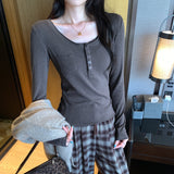 White Bottoming Women With High-End Feeling Can Wear Long-Sleeved T-Shirt Autumn And Winter 2025 New Unique Beautiful Top