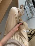 Model Broad-Legged Skirts 2025 Summer New High-Waisted Loose-Fitting Skirt Trousers