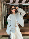 Early Autumn Gray Baseball Suit Jacket Women 2026 Spring And Autumn New Burst Small Loose Jacket Early Autumn Short Top