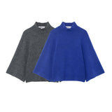 Autumn New Wide-Sleeved Two-Color Jacket Comfortable Knitted Shirt 5536213