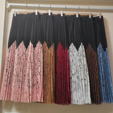 Lace Splicing 100 Folded Skirt French Style Color Hanging Long Skirt
