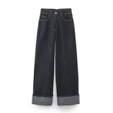 Autumn New Denim Jacket 9632255 Roll-Side Trousers And Foot Jeans 6045205