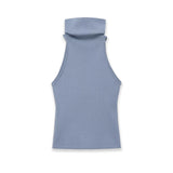 BSK&TRAF Women's Spring 2026 New Fashion Spice Girls High-Neck Sleeveless Straight Vest T-Shirt 478608