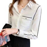 Spring 2025 New French-Style Clame Chiffon Shirt Female Long-Sleeved Shirt Temperament Professional Top Elegant