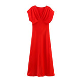 BSK&TRAF Women's Dress 2025 New Summer Temperament Fashion Silk And Silken Tatami 2330399