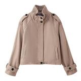 Autumn New Three-Color Collar Loose Hair, Short Jacket Jacket