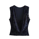 2025 Spring Dress Women's New Dew-Planted Velvet Net Sleeveless Top 3067134 3152530
