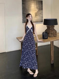 Lace Spliced Flower Sling Dress Women 2026 Spring New Temperament Slim Thin Small Long Skirt Tide