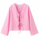 Spring New Women's Women's Dress With Open Shirt Thin Long-Sleeved Top