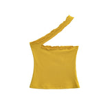 Spice Girls Pink Shoulder Bra Vest Inside And Outside Wearing Sexy Elasticity Pure Lust Umbilling Slings