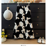 French Elegant Temperament Embroidered Flowers Velvet Dress Autumn 2025 High-Waist A Word Loose Swing Long Dress