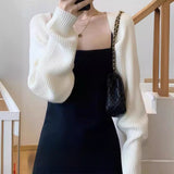 French Temperament Knitted Cardigan Women's Spring And Autumn Sweater Small Cane Sling With Shawl Shawl Short Coat Top