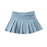 Hottie Girl Low-Waist Skirt With Own Seat Pants Folded A-Word Skirt 2025 Women's Spring Summer New