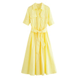 BSK&TRAF Women's Clothing 2025 Summer New Set Of Slim Leisure Silk Dress 2640360