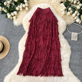 Rassel Dress Women 2025 Spring And Summer New Tight Waist-Up Thin A-Shaped Skirt In The Long High-Waist Cake Skirt