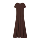 2026 Spring And Summer New Women's V-Neck Threaded Short-Sleeved Dress 4174038