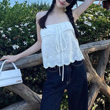 Summer Shirt Pure Hottie Vest Wavy Design Feeling Bow White Breast