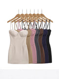 Pure Wind With Chest Cushions With Skirt Femininity Small Retro Waist Tight Bottom Hottie Short Skirt