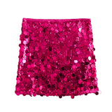 2025 Winter New Sexy A-Shaped Skirt High-Waisted Squine Miniskirt 3920139