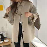 Mao's Coat Female Autumn Students In The Long-Term Cotton Small Loose Wind Coat Blazer Blazer Thin