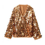 Autumn New Women's Shirt Fashion Solid Color Beads And Uniform V-Neck 3736240