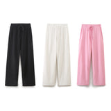 Spring New Double-Sided Cloth Loose T-Shirt 3854307 Double-Sided Cloth Jogging Trousers 3854308 Set