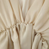 New Slim Thin Bat Sleeves Folded Top