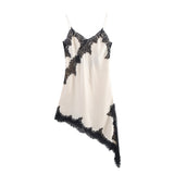 Autumn New Lace Decoration Asymmetric Sling Dress 5919200