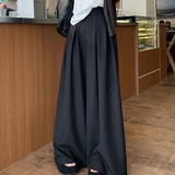 2025 Spring And Summer Loose Design Suit Pants Women's Broad Leg Pants High Waist Hanging Trousers Thin