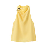 Spring New Accessories Hanging Neck Fashion Top 8919911