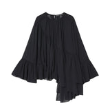 Autumn New Chiffon Fashion Loose-Fitting Shirt Top 1302494