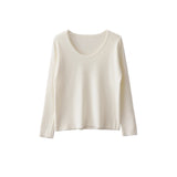 Good Quality Autumn New French Simple Style Temperament Collar Slim Thin Long Sleeve Knitted Shirt For Women