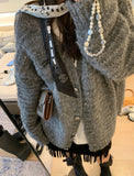 Standing Leaster Sweater Cardigan Women's New Loose Lanky Soft Slim Thick Thin Sweater Jacket In Autumn And Winter 2025