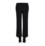 Unloading The Tendered Feet Over-Hanging Pants Women 2026 Summer New Hot Babes Pure Color Slimming High Waist Straight Trousers