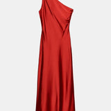 BSK&TRAF Women's Dress In The Fall Of 2025 New Fashion Babes Asymmetric Silk And Lifant Texture