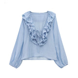 Autumn New Cascade Decoration Loose-Fitting Shirt 8544207