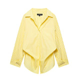 BSK&TRAF Women's Clothing 2025 Summer New Fashion And Casual Free Silk Shirt 3520608