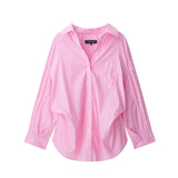 BSK&TRAF Women's Clothing 2025 Summer New Fashion And Casual Free Silk Shirt 3520608